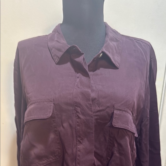 J. Jill Purple Button Down Shirt Top - Picture 3 of 8